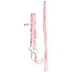 ****PHOTO SAMPLE*** $20 Soft Pink Nylon Western Bridle and Reins - Horse Size