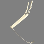 ****PHOTO SAMPLE*** $15 White Beta Biothane with Yellow Thread Western Breast Collar - Horse Size