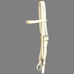 ****PHOTO SAMPLE*** $20 White Beta Biothane with Yellow Thread Western Headstall - Horse Size