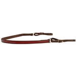 ****PHOTO SAMPLE*** $10 Dark Brown Beta Biothane with Maroon Overlay One Piece Breast Strap - Horse Size
