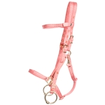 ****PHOTO SAMPLE*** $10 Soft Pink Nylon Quick Change Halter Bridle Headstall - Horse Size