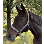 STABLE HALTER & LEAD made from BETA BIOTHANE (zebra print)