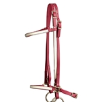 ****PHOTO SAMPLE*** $10 Wine/Maroon Beta Biothane with White Overlay Icelandic Bridle Headstall - Horse Size