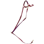 ****PHOTO SAMPLE*** $10 Wine/Maroon Beta Biothane with Purple Overlay English Breast Collar - Horse Size