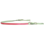 ****PHOTO SAMPLE*** $10 Sage Green Beta Biothane with Pink Overlay One Piece Breast Strap - Horse Size
