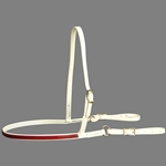 ****PHOTO SAMPLE*** $10 White Beta Biothane with Maroon Overlay Jumpin Breast Collar - Horse Size