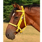 yellow BLING Halter Bridle with Bit Hangers