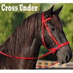 RED 2 in 1 BITLESS BRIDLES