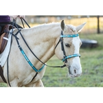 **WHOLESALE/DISCOUNT** Color Overlay with Star Conchos ENGLISH BRIDLE & BREAST COLLAR SET made from BETA BIOTHANE