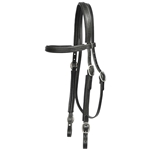 ****CLEARANCE ITEM*** $25 Neoprene padded LEATHER Western Bridle - Draft Horse size