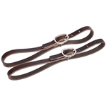 ****CLEARANCE ITEM*** $5 Dark Brown Leather Breast Collar Tugs - 28" long unfolded