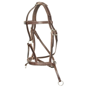 Bitless MEDIEVAL BAROQUE WAR or PARADE BRIDLE made from BETA BIOTHANE (Solid Colored) 