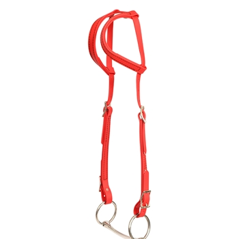 ****PHOTO SAMPLE*** $15 Red Beta Biothane 2 Ear Western Headstall - Horse Size