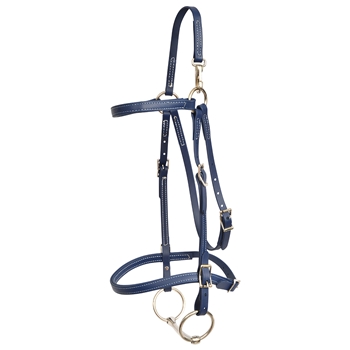 ****PHOTO SAMPLE*** $20 Navy Blue Mule Headstall with Noseband - Standard Mule/Horse Size