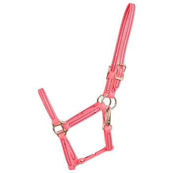 ****PHOTO SAMPLE*** $15 Hot Pink Beta Biothane Weanling/Small Pony Size Halter with Throatlatch Snap