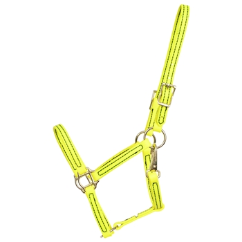 ****PHOTO SAMPLE*** $15 Safety Yellow Beta Biothane Weanling/Small Pony Size Halter with Throatlatch Snap