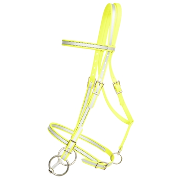 PICNIC BRIDLE or SIMPLE HALTER BRIDLE made with REFLECTIVE DAY GLO Biothane