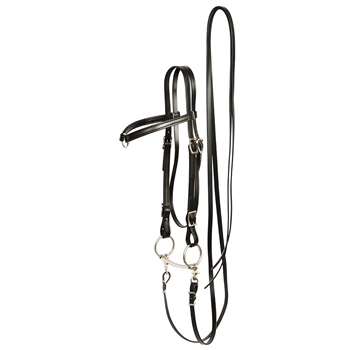 BETTER THAN LEATHER Western Bridle with Center Ring Browband 