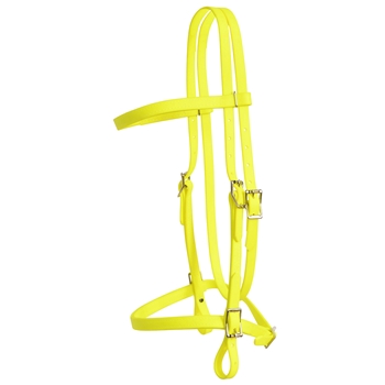 ****PHOTO SAMPLE*** $15 Safety Yellow Beta Biothane English Headstall - Horse Size