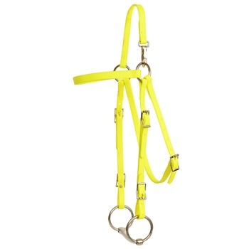 ****PHOTO SAMPLE*** $10 Safety Yellow Beta Biothane Mule Bridle Headstall - Standard Mule/Horse Size