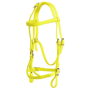 ****PHOTO SAMPLE*** $25 Safety Yellow Beta Biothane War Bridle Headstall - Horse Size