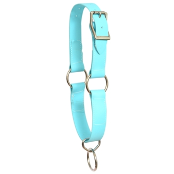 ****PHOTO SAMPLE*** $10 Baby Blue Beta Biothane Picket Line Neck Collar - Horse Size