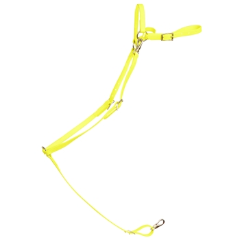 ****PHOTO SAMPLE*** $20 Safety Yellow Beta Biothane English Breast Collar - Horse Size