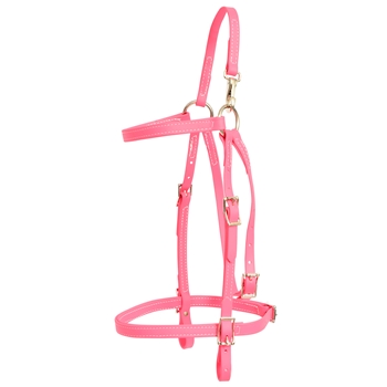 ****PHOTO SAMPLE*** $20 Bubblegum Pink Beta Biothane Mule Bridle Headstall with Noseband - Horse/Standard Mule Size