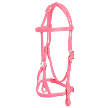 ****PHOTO SAMPLE*** $30 Bubblegum Pink Beta Biothane War Bridle Headstall - Horse Size