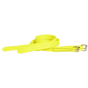 ****PHOTO SAMPLE*** $20 Safety Yellow Beta Biothane Stirrup Leathers with Half Holes