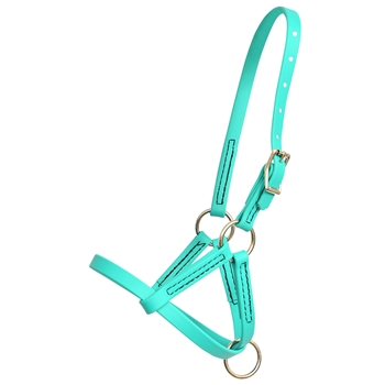 ****CLEARANCE ITEM*** $15 Turquoise Beta Biothane Figure 8 Foal Halter - Newborn Foal Size