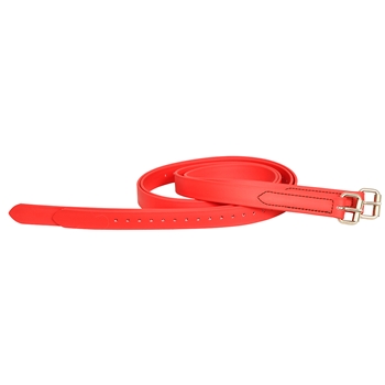 ****CLEARANCE ITEM*** $15 Red Beta Biothane Stirrup Leathers with Half Holes