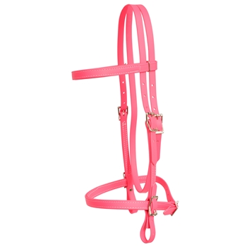 ****PHOTO SAMPLE*** $20 Bubblegum Pink Beta Biothane English Headstall - Horse Size