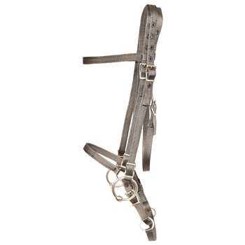 ****PHOTO SAMPLE*** $10 Gray Nylon Paso Fino Bridle Headstall - Horse Size