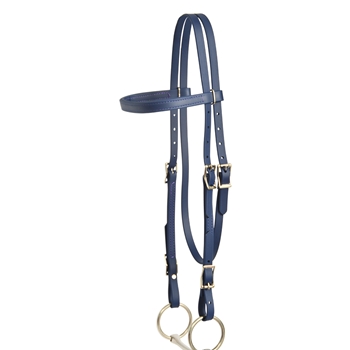 ****PHOTO SAMPLE*** $20 Navy Blue Beta Biothane Western Headstall with Purple Thread - Horse Size