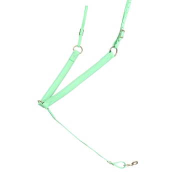 ****PHOTO SAMPLE*** $25 Mint/Seafoam Green Beta Biothane Western Breast Collar with Purple Thread - Horse Size