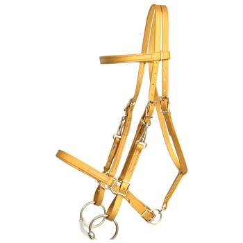 ****PHOTO SAMPLE*** $30 Gold Beta Biothane Halter Bridle with Bit Hangers Headstall with Purple Thread - Horse Size
