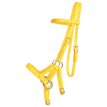 ****PHOTO SAMPLE*** $30 Sunflower Yellow Beta Biothane Sidepull Headstall - Horse Size