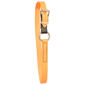 ****PHOTO SAMPLE*** $10 Mango Orange Beta Biothane Turnout Neck Collar with Leather Breakaway - Horse Size