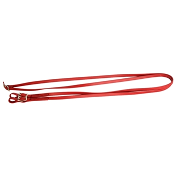****PHOTO SAMPLE*** $10 Chili Red Beta Biothane English Reins with Roller Buckles Bit Ends
