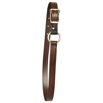 ****PHOTO SAMPLE*** $10 Brown Better Than Leather Safety Neck Collar with Leather Breakaway Tab  - Horse Size