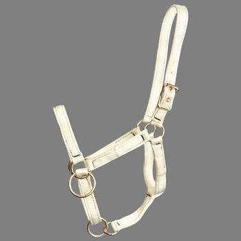 ****PHOTO SAMPLE*** $15 White Nylon Pack Horse Halter - Horse Size