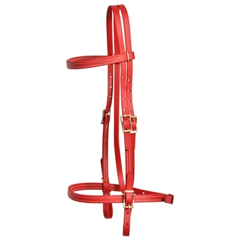 ****PHOTO SAMPLE*** $25 Chili Red Beta Biothane English Bridle Headstall - Horse Size