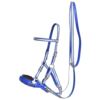 REFLECTIVE Lightweight Hackamore Bridle 
