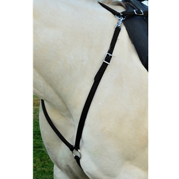BLACK ENGLISH BREAST COLLAR made from BETA BIOTHANE (Solid Colored)