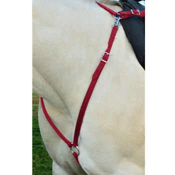 WINE ENGLISH BREAST COLLAR made from BETA BIOTHANE (Solid Colored)
