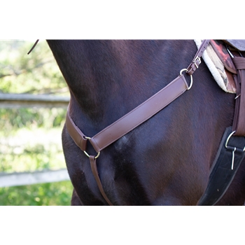 Dark Brown Beta Biothane Breast Collar - You Choose the Size/Style