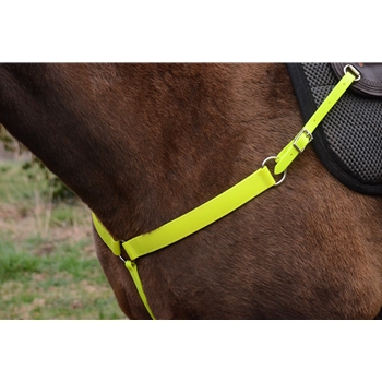 Safety Yellow/Neon Beta Biothane Breast Collar - You Choose the Size/Style